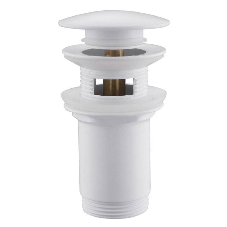 Донный клапан Abber AF0010W с переливом, белый