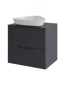 Тумба с раковиной Agger Свит SWE600ETGR-ST-7500W графит матовый, 60 см