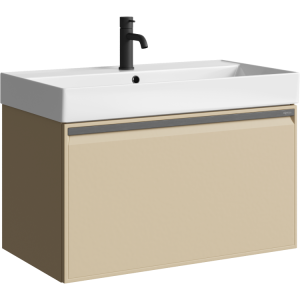 Тумба с раковиной Aqwella Pure PUR0108KS капучино светлый, 81x47