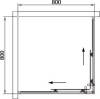 Душевой уголок Black&White Stellar Wind S102 800х800 фото 8