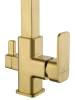 Смеситель для кухни Wonzon & Woghand WW-88458012-BG（MW) с гибким изливом и подключением фильтра, брашированное золото фото 5