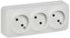 Розетка 3-местная IEK Glory ERH30-K01M-10 белый матовый