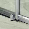 Душевая дверь в нишу MaybahGlass MGD-1279-5 профиль хром матовый, стекло сатин, 100x195 фото 2