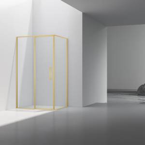 Душевой уголок Vincea Slim VSR-4SLP9012CLG профиль брашированное золото, стекло прозрачное, 90x120x195