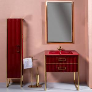 Мебель для ванной Armadi Art Monaco 80 бордо, золото