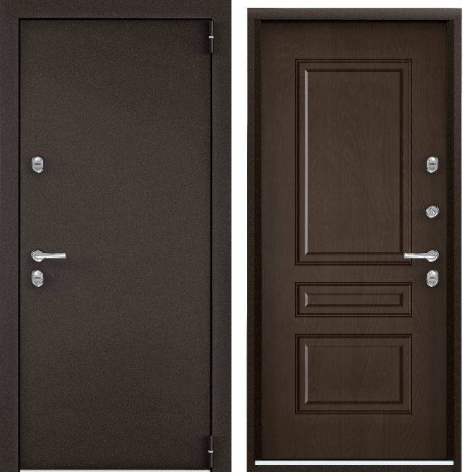 Входная стальная дверь Torex SNEGIR PRO MP 2477527 Букле коричневый/ПВХ Дуб коньяк 2000x880