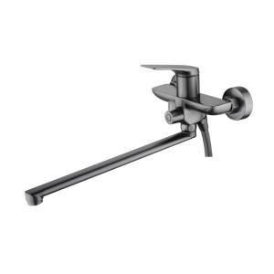 Смеситель для ванны Haiba HB22816-3 длинный излив, оружейная сталь