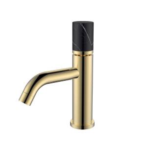 Смеситель для раковины Boheme Stick 121-G-MR-BLACK Gold Mramor Black