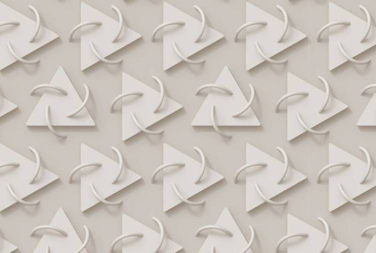 3D Фотообои Artegrafico «Узор из объемных треугольников» VL-009 акварель