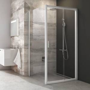 Боковая стенка Ravak BLPS-90 Transparent, профиль белый
