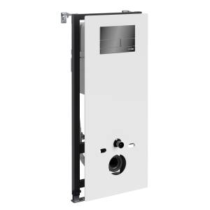 Система инсталляции для унитазов Wasserkraft New Abens 20TLT.010.ME.WH.PB04 клавиша черный глянцевый