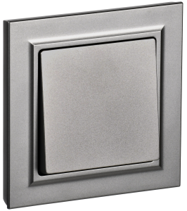 Выключатель 1-клавишный IEK Brite BR-V10-0-10-K46-F сталь