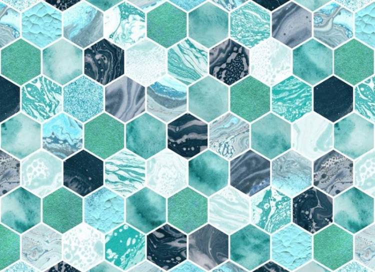 3D Фотообои Artegrafico «Изумрудные переплетения» BL-042 акварель