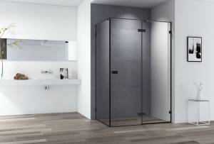 Душевой уголок Cezares BELLAGIO-AH-1-120/80-C-NERO профиль черный, стекло прозрачное, 120x80x196.8