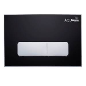 Кнопка смыва AQUAme AQM4104B акрил, черный