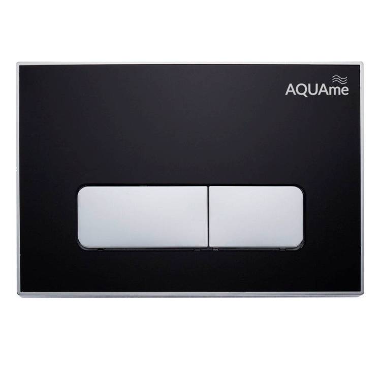 Кнопка смыва AQUAme AQM4104B акрил, черный