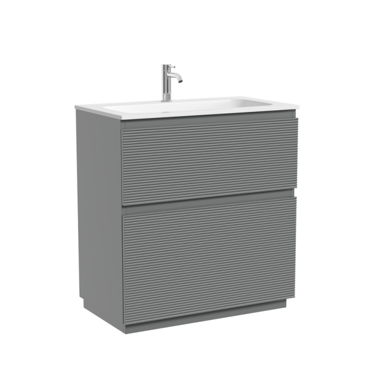 Тумба под раковину Sancos Folk Floor FL80FES напольная, 79x44.5x85, Ergraut soft