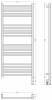 Полотенцесушитель электрический Сунержа Богема 3.1 30-6005-1250 прямой, Матовый белый, 120x50 фото 4