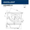 Акриловая ванна Excellent Aquarella 170x110 (правая) "RELAX" (хром) фото 3