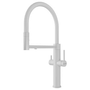 Смеситель для кухни Paulmark Nexus Ne213999-WH с гибким изливом, белый матовый