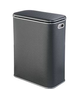 Корзина для белья Geralis PBH-Bb черная, хром, стандартная