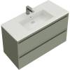 Тумба с раковиной Allen Brau Eclipse 2.0 1.E1003.CGM 2.0 олива матовый, 101x63.4