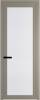 Межкомнатная дверь Profil Doors 1 AGP цвет профиля Никель матовый, стекло безопасное 6 мм мору белый 700x2000