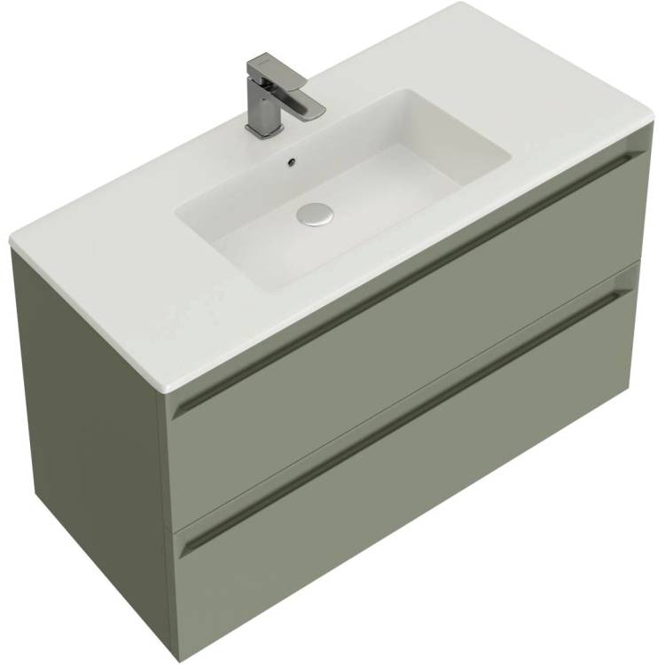 Тумба с раковиной Allen Brau Eclipse 2.0 1.E1003.CGM 2.0 олива матовый, 101x63.4