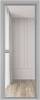Межкомнатная дверь Profil Doors 1 AV цвет профиля Серебро, стекло безопасное 6 мм ромб белый 700x2000