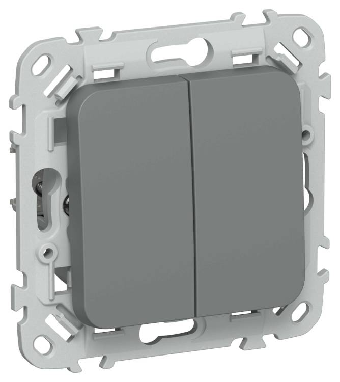 Выключатель жалюзи IEK Flite FI-V15-0-10-1-K80 мокрый асфальт