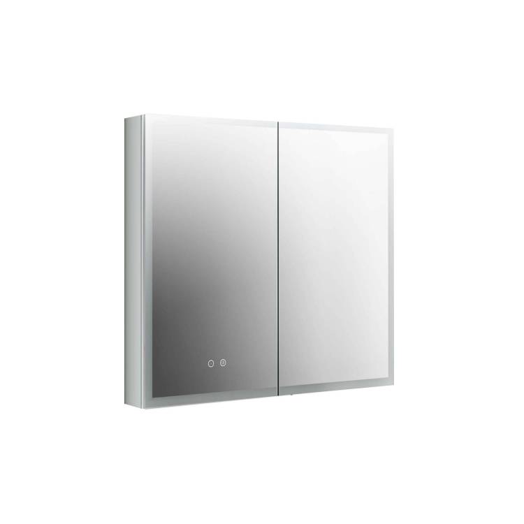 Зеркало-шкаф Aquatek AQ7803B-MLC с подсветкой, хром, 80x70x13.3