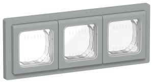 Рамка 3-постовая IEK Flite FI-M30-32-55-K03 серый