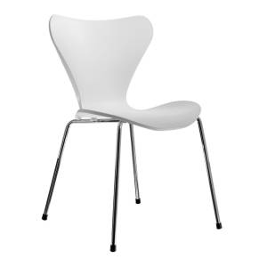 Стул Bradex Home Seven FR 0424, белый с хромированными ножками