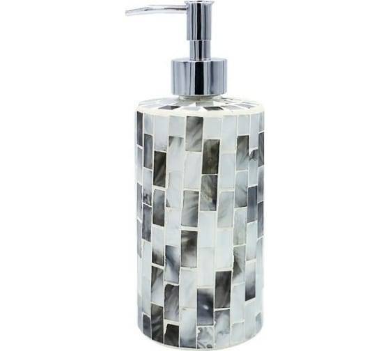 Дозатор для жидкого мыла Bath Plus Vetro W-GL0333AA-LD белый, серый