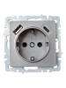 Розетка 1-местная с заземлением, шторками и USB Type A+С IEK Brite BR-R14-16-U22-018-K46 сталь фото 4