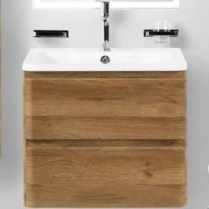 Тумба под раковину Belbagno Albano ALBANO-600-2C-SO-RR 60x45x50 Rovere Rustico подвесная с двумя выкатными ящиками