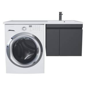 Тумба под раковину Uperwood Magenta 5930205161 под стиральную машину, подвесная, с дверцами, черная, 50 см Тумба под раковину Uperwood Magenta 5930205161 под стиральную машину, подвесная, с дверцами, черная, 50 см