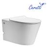 Унитаз подвесной Cerutti Spa Argentera CT10590 безободковый, сиденье микролифт, белый фото 2