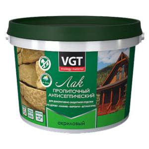 Лак пропиточный для дерева и камня акриловый VGT дуб светло серый 2.2 кг