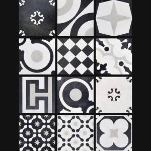 Керамогранит Fioranese Cementine Black&White CBW20R Mix naturale 20x20