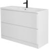 Тумба под раковину Belbagno Albano ALBANO-1200-2C-PIA-BL 120x45x81 Bianco Lucido напольная с двумя выкатными ящиками фото 3