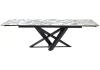Стол Woodville Vicenza 589755 gloss bulgari white/черный 180(260)x100x76 фото 3