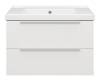 Тумба с раковиной Misty Карат 80 П-Кар09080-01/19-2Я 76x48 белый, коричневый