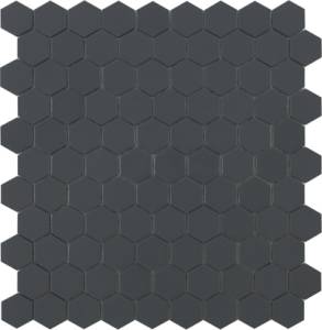 Мозаика Vidrepur Hex Nordic № 908 Темно-серый (на сетке) 30.7x31.7