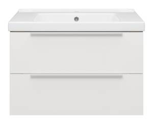 Тумба с раковиной Misty Карат 80 П-Кар09080-01/19-2Я 76x48 белый, коричневый