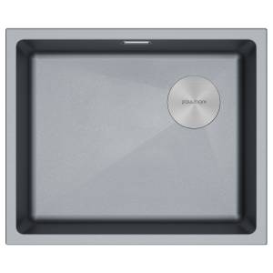 Мойка кухонная Paulmark Lumi 55Uni-Skew LU55SK-GRM Серый Металлик, 55.5x44