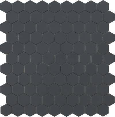 Мозаика Vidrepur Hex Nordic № 908 Темно-серый (на сетке) 30.7x31.7