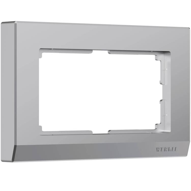 Рамка для двойной розетки Werkel Stark W0081806 серебряный