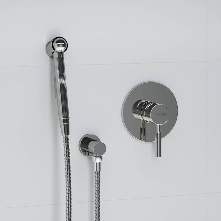Гигиенический душ Wasserkraft A14156 встраиваемый, шланг 100 см, хром