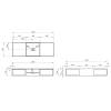 Раковина Vincea Solid Surface VWB-6S212MW из искусственного камня, 1200x400x200, подвесная, цвет белый матовый фото 5